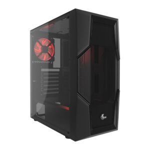 Xtech Gaming Series PHOBOS - Mid tower - ATX - panel lateral con ventana (cristal templado) - sin fuente de alimentación (ATX) - negro - USB/Audio