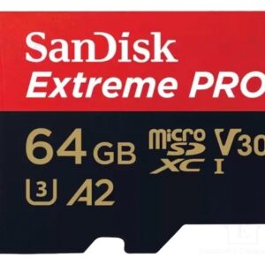 SanDisk Extreme Pro - Tarjeta de memoria flash (adaptador microSDXC a SD Incluido) - 64 GB - A2 / Video Class V30 / UHS-I U3 / Class10 - microSDXC UHS-I