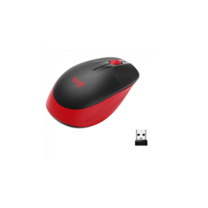 Logitech M190 - Ratón - óptico - 3 botones - inalámbrico - receptor inalámbrico USB - rojo