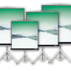 Klip Xtreme KPS-102B - Pantalla de proyección con trípode - 86 pulgada ( 218 cm ) - 4:3 - Matte White - negro