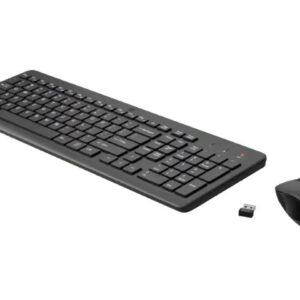 HP - Keyboard and mouse set - Spanish - Wireless - USB - All black - 2V9E6AA#ABM
