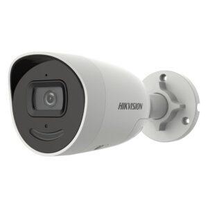 Hikvision 4MP Cámara de red mini bala fija AcuSense con luz estroboscópica y alarma audible - Audio bidireccional - 4 MP - Exterior - H.265+ - Focal fijo de 2.8 mm - 2688 × 1520 - WDR de 120 dB - IP67