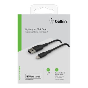 Belkin BoostCharge - Cable Lightning - Lightning macho a USB macho - 2 m - negro