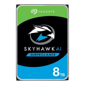 Seagate SkyHawk AI ST8000VE001 - Disco duro - 8 TB - interno - 3.5" - SATA 6Gb/s - búfer: 256 MB - con Recuperación de datos Seagate Rescue de 3 años