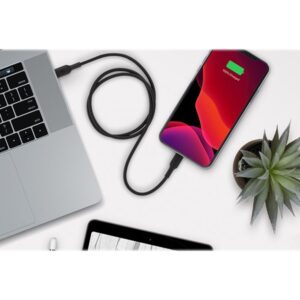 Belkin BoostCharge - Cable Lightning - 24 pin USB-C macho a Lightning macho - 1 m - negro - suministro de potencia USB (18W)