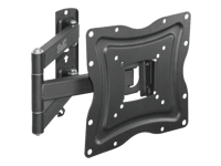 Klip Xtreme KPM-875 - Kit de montaje (placa de contacto, soporte para montaje en pared, brazo oscilante doble) - para pantalla plana - acero con recubrimiento en polvo - negro - tamaño de pantalla: 13"-46" - interfaz de montaje: hasta 400 x 400 mm - se pu
