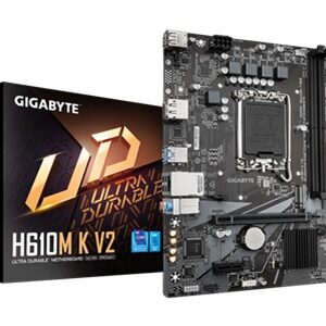 Gigabyte - Motherboard - Micro ATX - LGA1700 Socket - Intel H610 - para Pentium / para Core i3 / para Core i5 / para Core i7 - None