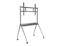 Hikvision DS-D5ABKY2-S - Carrito - para pantalla plana - acero - gris plata - tamaño de pantalla: 55"-75"