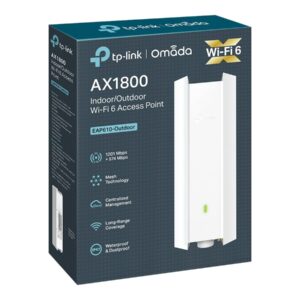TP-LINK EAP610-Outdoor - Punto de acceso inalámbrico - Wi-Fi 6 - 2.4 GHz, 5 GHz - gestionado a través de la nube - montable en poste/pared
