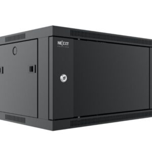 Nexxt Solutions Infrastructure - Wall mount enclosure - SPCC steel / Tempered glass - Black / RAL 9005 - 4U 600X450