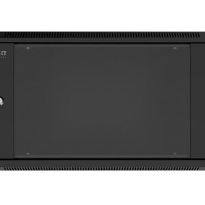 Nexxt Solutions Infrastructure - Wall mount enclosure - SPCC steel / Tempered glass - Black / RAL 9005 - 6U 600X600