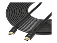 StarTech.com Cable HDMI de alta velocidad Activo CL2 24AWG de 20m - Cable HDMI de Instalación de Pared UltraHD 4kx2k (HDMM20MA) - Cable HDMI - HDMI macho a HDMI macho - 20 m - doble blindado - negro