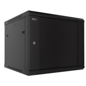 Nexxt Solutions Infrastructure - Wall mount enclosure - SPCC steel / Tempered glass - Black / RAL 9005 - 9U 600X600