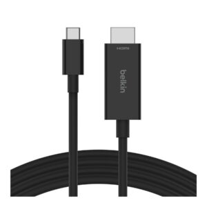 Belkin Connect - Cable adaptador - 24 pin USB-C macho a HDMI macho - 2 m - negro - pasivo, admite 8K60Hz, admite modo Alt DP