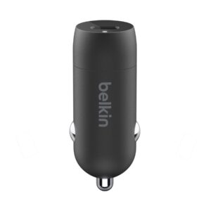 Belkin - Adaptador de corriente para el coche - 30 vatios - 3 A - Fast Charge, Suministro de energía 3.1 (24 pin USB-C) - negro