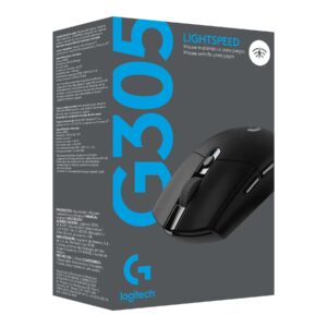 Logitech G G305 - Ratón - óptico - 6 botones - inalámbrico - 2.4 GHz - receptor inalámbrico USB - negro