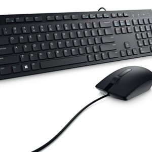 Dell - KM300C - Keyboard and mouse set - Spanish - Wired - USB - Black