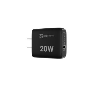 Klip Xtreme - Power converter / charger - 20 Watt - 24 pin USB-C - Cellular phone / Tablet - Wall - Para Smartphones, tablets, small devices