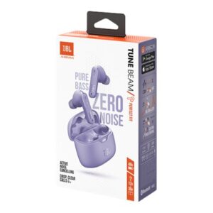 JBL TUNE Beam - Auriculares inalámbricos con micro - en oreja - Bluetooth - cancelación de sonido activo - aislamiento de ruido - púrpura