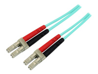 StarTech.com Aqua OM4 Duplex Multimode Fiber - 3m/ 9 ft - 100 Gb - 50/125 - OM4 Fiber - LC to LC Fiber Patch Cable (450FBLCLC3) - Cable de red - LC de modos múltiples (M) a LC de modos múltiples (M) - 3 m - 3 m - fibra óptica - impresión a dos caras - 50/