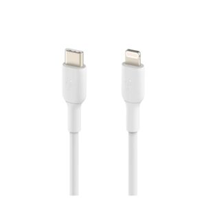 Belkin BoostCharge - Cable Lightning - 24 pin USB-C macho a Lightning macho - 1 m - blanco - suministro de potencia USB (18W)