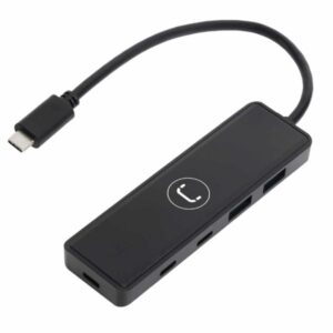 HUB UNNO TEKNO HB1012BK USB-C 4 PUERTOS 2 USB-C 3.0 2 USB-A 3.0 5 GBPS NEGRO