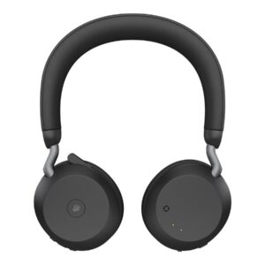 Jabra Evolve2 75 - Auricular - en oreja - Bluetooth - inalámbrico - cancelación de sonido activo - USB-A - aislamiento de ruido - negro - Certificado para Equipos de Microsoft