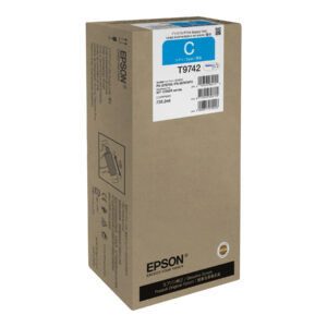 Epson T9742 - Gran capacidad - cián - original - blíster con alarmas de RF/acústica - cartucho de tinta - para WorkForce Pro WF-C869R, WF-C869RD3TWFC, WF-C869RDTWF, WF-C869RDTWFC