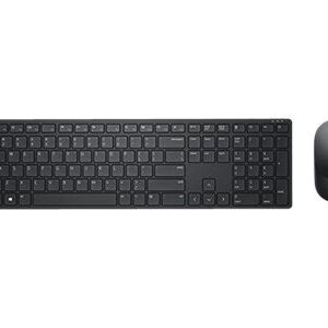 Dell Pro Keyboard and Mouse KM5221W - Juego de teclado y ratón - inalámbrico - 2.4 GHz - QWERTY - EE. UU. - negro - para Chromebook 3110, 3110 2-in-1; Latitude 9420 2-in-1; OptiPlex 7080; Precision 5560