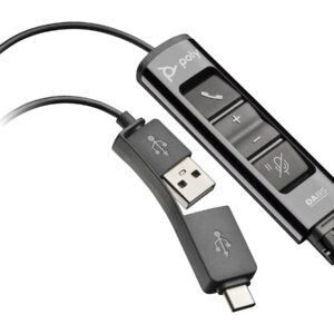 HP DA85 - Cable para auriculares - USB, 24 pin USB-C macho a Desconexión rápida macho - 1.3 m - para OMEN 40L by HP GT21-1026nd; Poly DA70, DA75, DA80, DA85-M