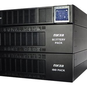 Forza Atlas FDC-106KMR-ISO - UPS (montaje en rack / externo) - AC 110-300 V - 6000 vatios - 6000 VA - 9 Ah - RS-232, USB - 2U - negro