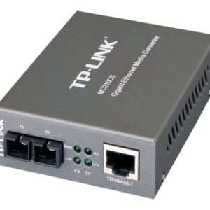 TP-Link MC210CS - Conversor de soportes de fibra - 1GbE - 1000Base-FX, 1000Base-T - RJ-45 / modo sencillo SC - hasta 15 km - 1310 nm - para P/N: TL-MC1400, TL-SG3210XHP-M2 V2.6, TL-SG3452XP V1