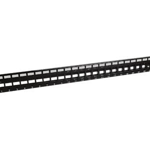 Nexxt - Tablero de conexiones - instalable en bastidor - negro, RAL 9005 - 1U - 19" - 24 puertos