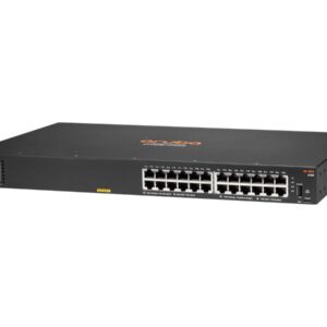 HPE Aruba 6100 24G Class4 PoE 4SFP+ - Conmutador - Gestionado - 24 x 10/100/1000 (PoE+) + 4 x 1 Gigabit / 10 Gigabit SFP+ - flujo de aire de lado a lado - montaje en rack - PoE+ (370 W)