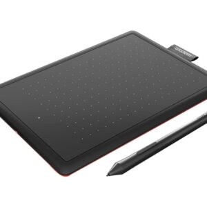 Wacom One by Wacom - Digitalizador - diestro y zurdo - 15.2 x 9.5 cm - electromagnético - cableado - USB - negro, rojo