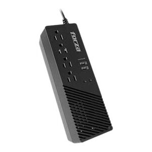 Forza FVR Series FVR-1011USB - Regulador automático de voltaje - CA 115 V - 500 vatios - 1000 VA - conectores de salida: 4 - negro