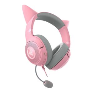 Razer Kraken Kitty V2 - Auricular - tamaño completo - cableado - USB - aislamiento de ruido - cuarzo