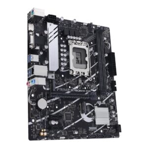 ASUS PRIME B760M-K D4 - Placa base - micro ATX - Socket LGA1700 - B760 Chipset - USB 3.2 Gen 1 - 2.5 Gigabit LAN - Tarjeta gráfica (CPU necesaria) - HD Audio (8-canales)