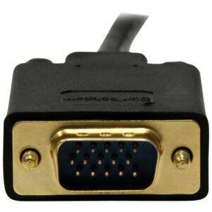 StarTech.com Cable de 1,8m DisplayPort a VGA - Cable Adaptador Activo de DisplayPort a VGA - Vídeo 1080p - Cable de Monitor DP a VGA - Convertidor DP 1.2 a VGA - Conector DP con Pestillo (DP2VGAMM6B) - Cable DisplayPort - DisplayPort (M) a HD-15 (VGA) (M)