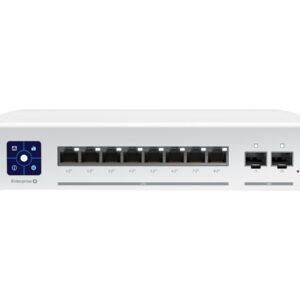 Ubiquiti UniFi Enterprise - Conmutador - L3 - Gestionado - 8 x 10/100/1000/2.5G (PoE+) + 2 x 1 Gigabit / 10 Gigabit SFP+ (enlace ascendente) - sobremesa - PoE+ (120 W)