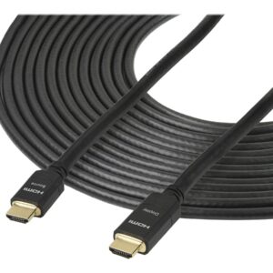 StarTech.com Cable HDMI de alta velocidad Activo CL2 24AWG de 20m - Cable HDMI de Instalación de Pared UltraHD 4kx2k (HDMM20MA) - Cable HDMI - HDMI macho a HDMI macho - 20 m - doble blindado - negro