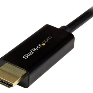 StarTech.com Cable Conversor DisplayPort a HDMI de 1m - Color Negro - Ultra HD 4K - Cable adaptador - DisplayPort macho a HDMI macho - 1 m - negro - compatibilidad con 4K - para P/N: TB3DK2DPPD, TB3DK2DPPDUE, TB3DK2DPW, TB3DK2DPWUE, TB3DKDPMAW, TB3DKDPMAW