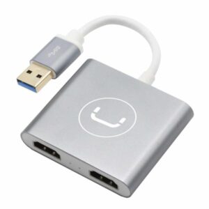 HUB UNNO TEKNO HB1102SV USB-A 2 PUERTOS HDMI PLATEADO