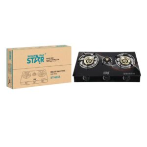 ESTUFA DE GAS DE MESA WINNING STAR ST-9655 CON ENCENDIDO ELECTRÓNICO MQL-426-WST-12210 NEGRO