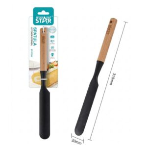 ESPÁTULA WINNING STAR ST-7554 SILICONA / NYLON / MADERA DG-1646-WST-38864 NEGRO / MADERA