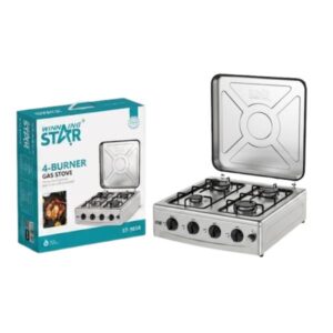 COCINA DE GAS DE 4 QUEMADORES WINNING STAR ST-9658 CON ENCENDIDO ELECTRICO OHL-462-WST-12210 PLATEADO